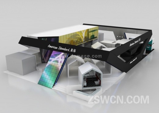 美标中国 卫浴厨具展 大型展台设计