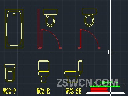 卫生洁具CAD素材库 cad卫生洁具图集 卫生洁具cad图例