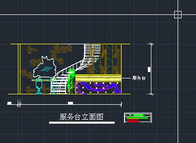 酒吧服务台cad立面图 酒吧cad 酒吧室内装修设计图纸