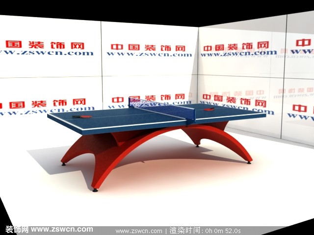 奥运会乒乓球桌max模型 标准乒乓球台3d模型下载