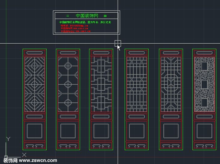 中式门页cad 中式门cad图块 中式隔断cad图库素材源文件下载