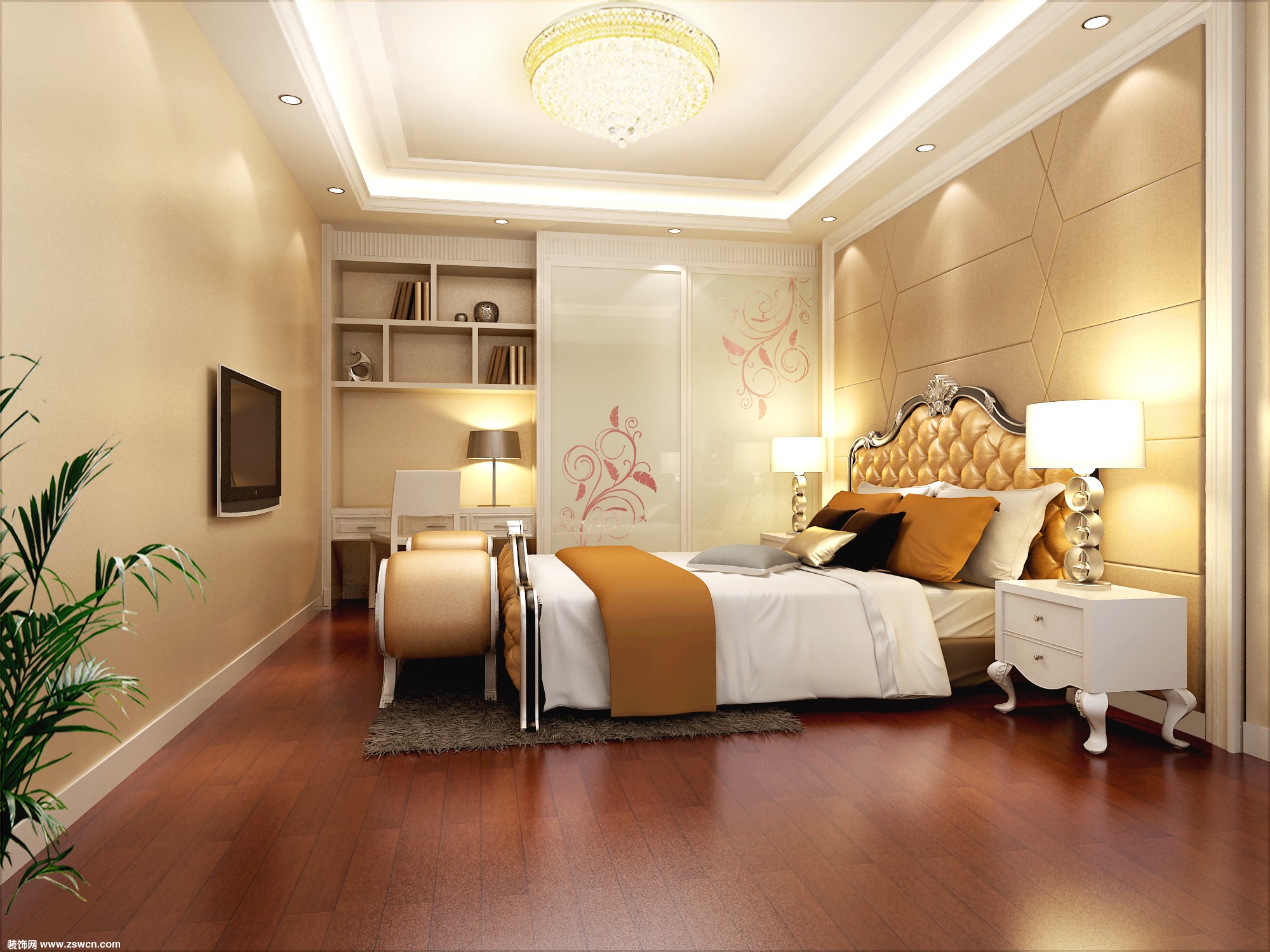 现代卧室 - 效果图交流区-建E室内设计网