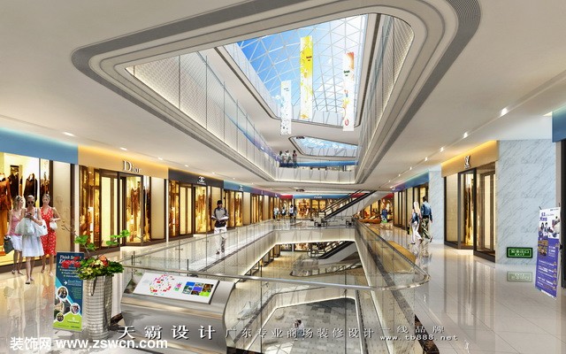 城市综合体设计装修效果图:惠州建邦·汇港城室内连廊效果图