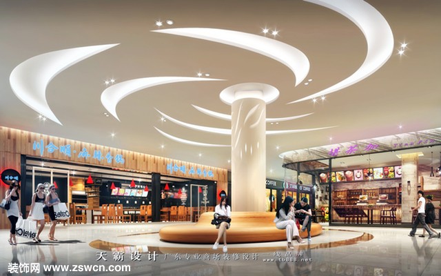天霸设计城市综合体设计效果图中庭设计方案欣赏