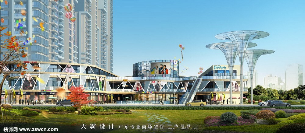 天霸设计原创城市综合体设计效果图高清图分享