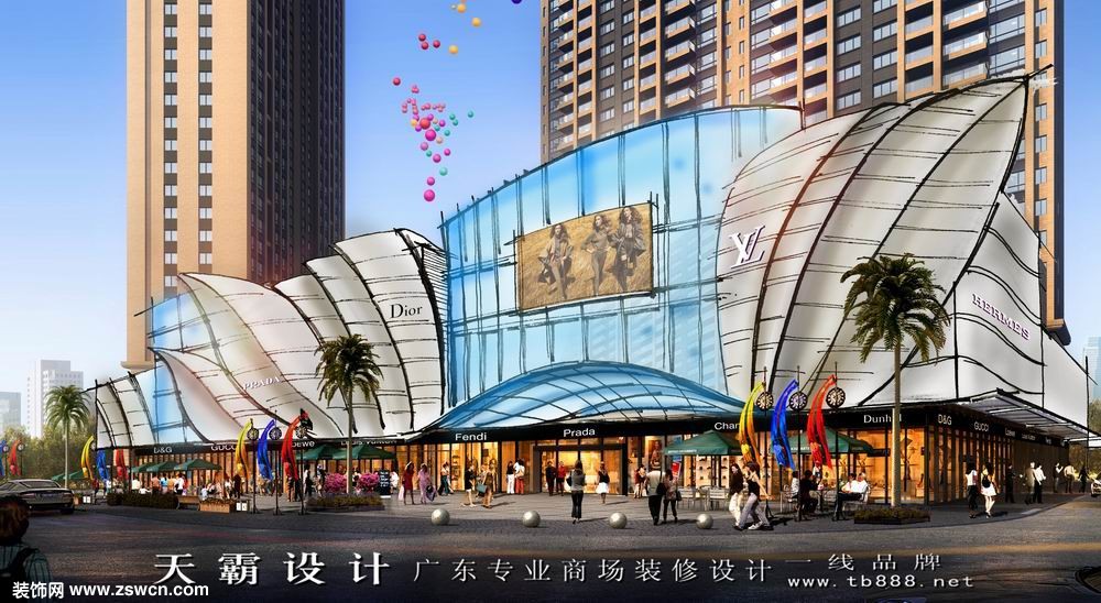 商场设计项目:湖北孝感孝昌万象国际广场效果图 - 商业空间装修设计 装饰设计效果图 装修图片 - 中国装饰网 装修网 家居装饰装修