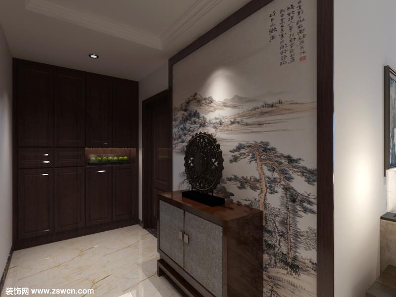 新中式风格-【东胜紫御府179平米】-粉墙黛瓦-石家庄实创装饰