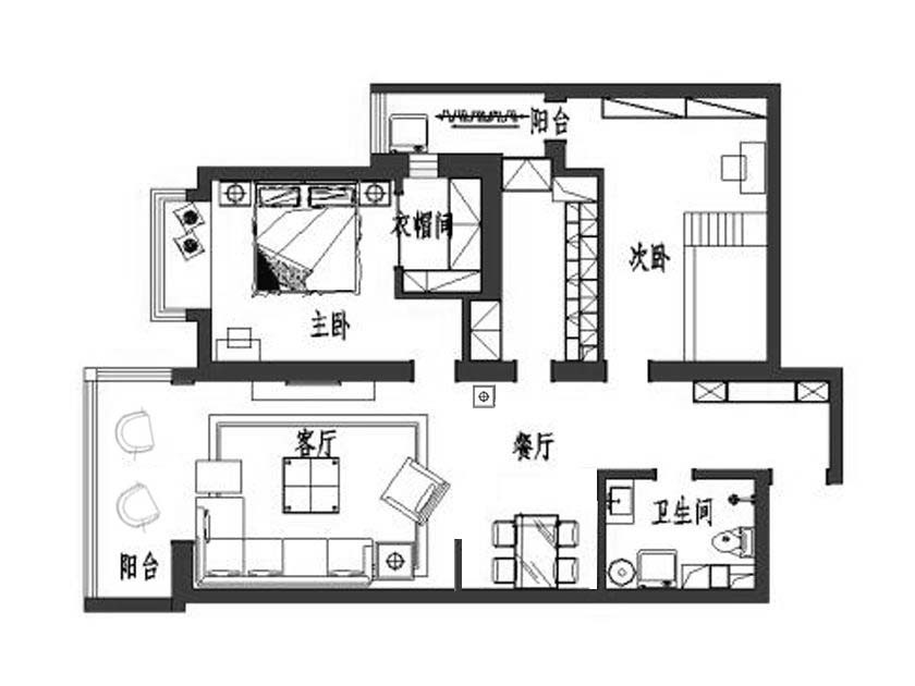 新中式风格-【联邦空中花园110平】-上善若水-石家庄实创装饰