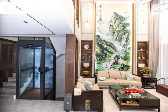 新中式美学搭配现代科技的家用电梯 ,上下皆是美好